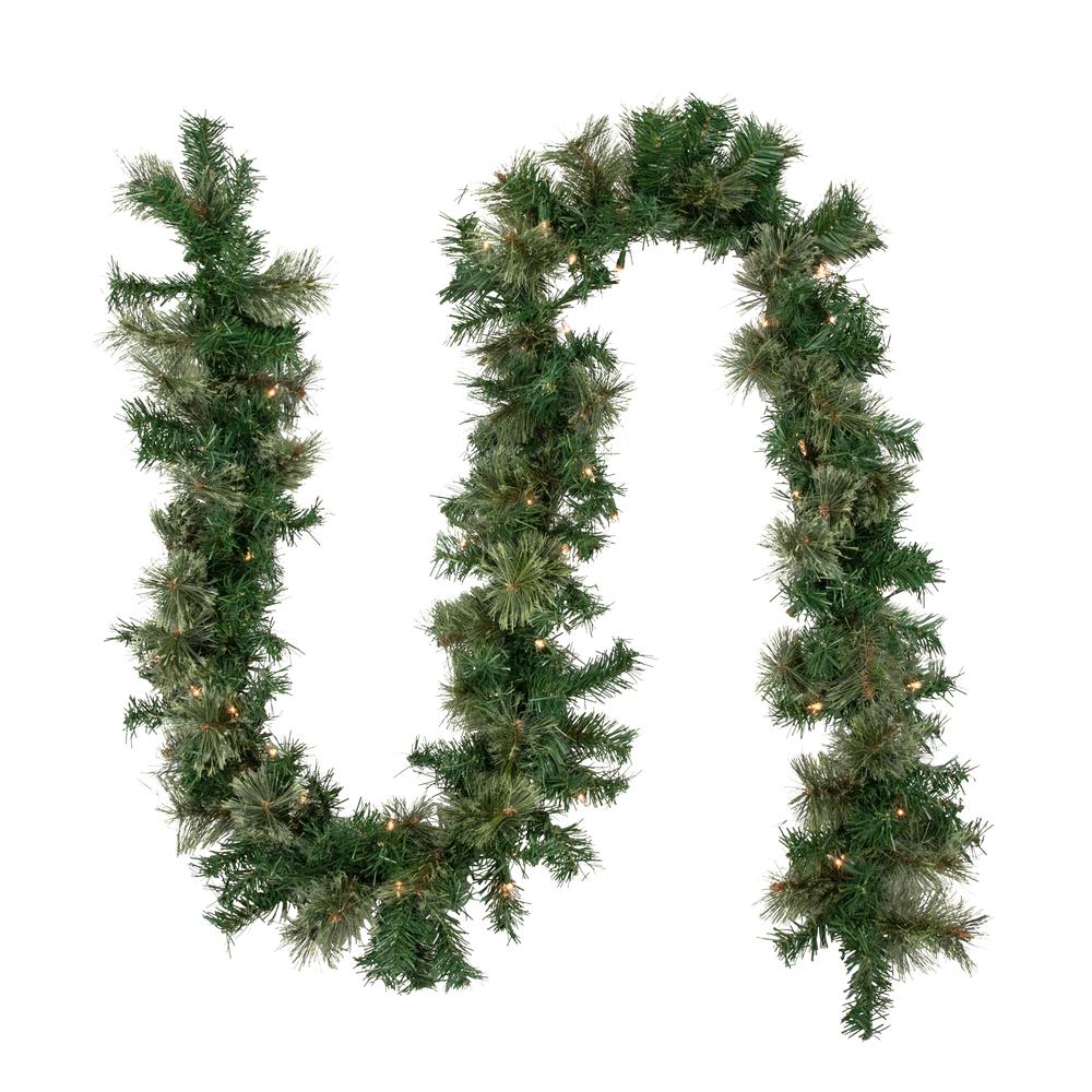 9' x 10" Pre-Lit Oregon Cashmere Pine Artificial Christmas Garland  Clear Lights. Picture 1