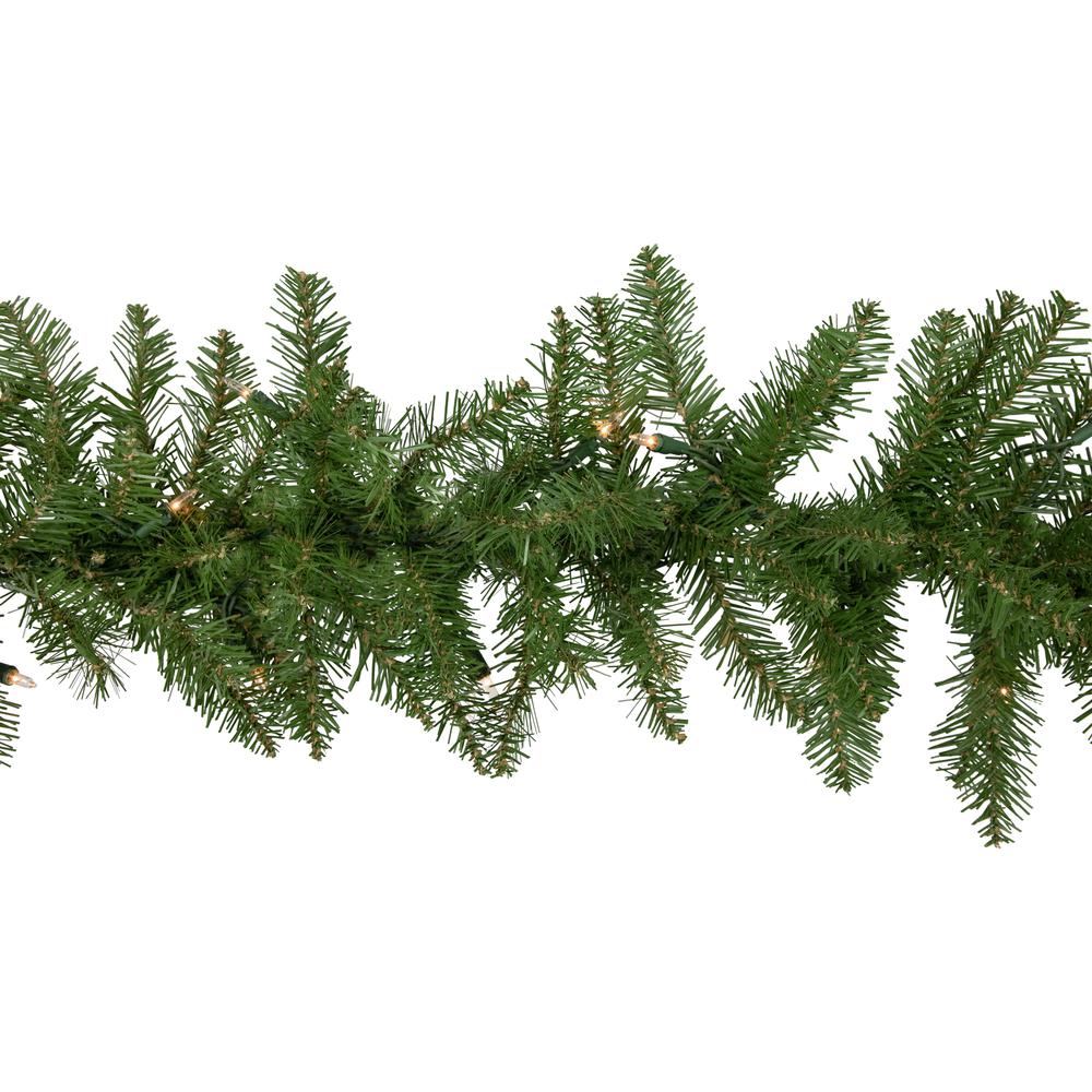 9' x 10" Pre-Lit Rockwood Pine Artificial Christmas Garland  Clear Lights. Picture 3