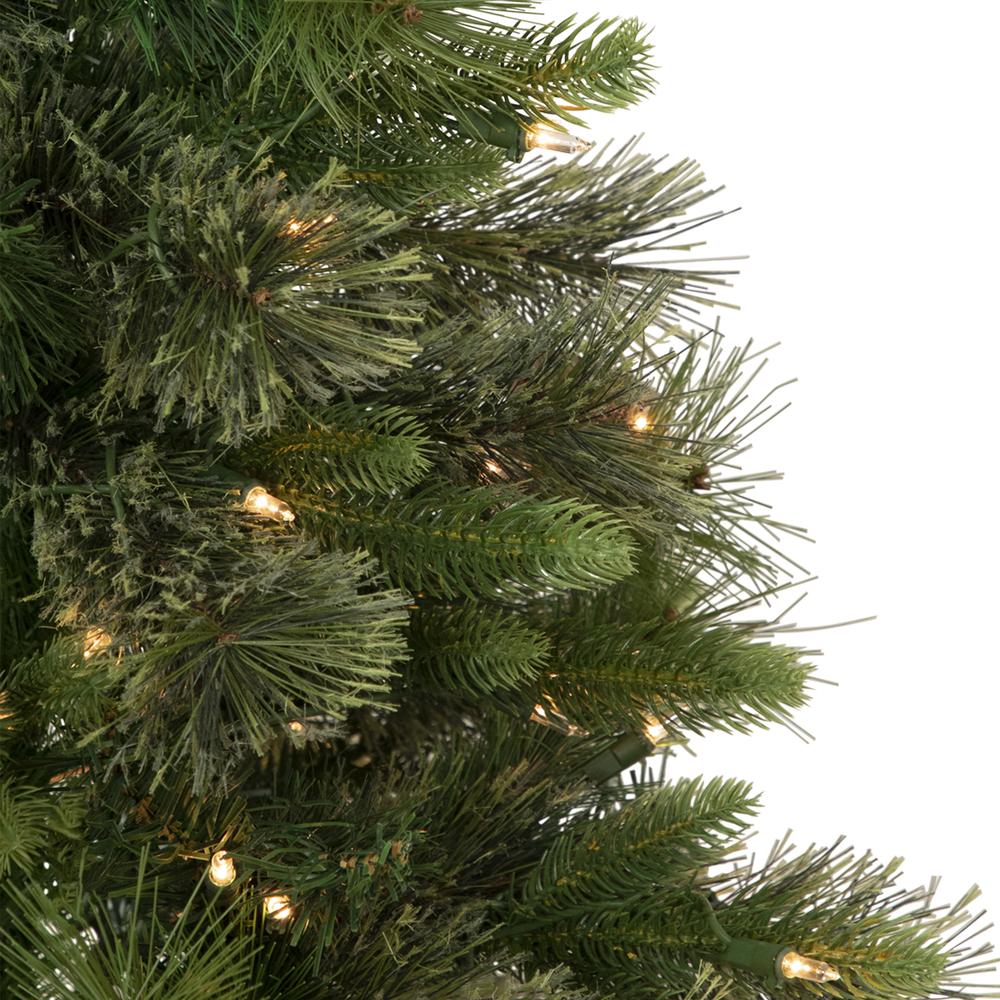 3' Pre-Lit Kingston Cashmere Pine Full Artificial Christmas Tree  Clear Lights. Picture 4