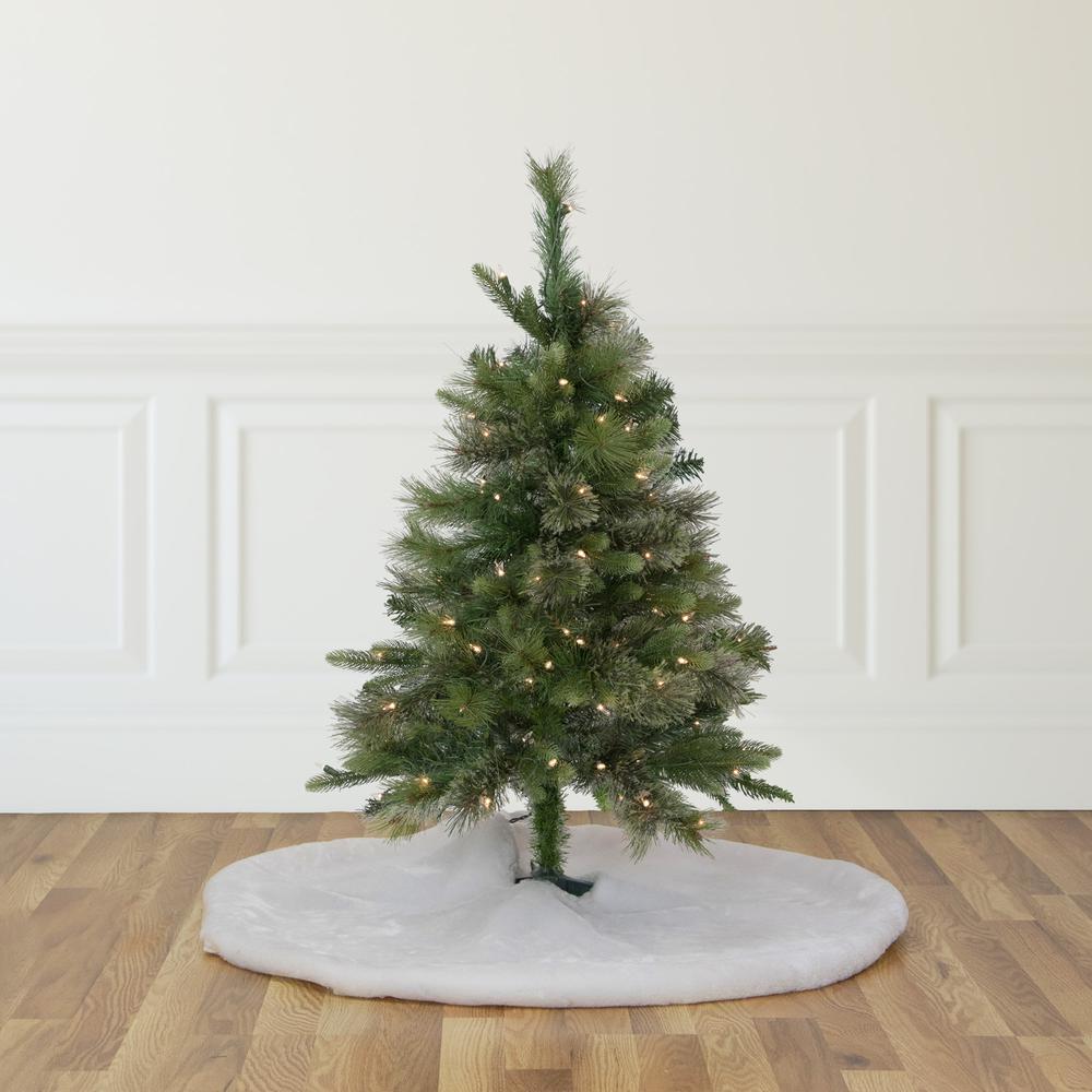 3' Pre-Lit Kingston Cashmere Pine Full Artificial Christmas Tree  Clear Lights. Picture 2