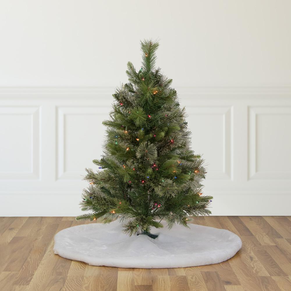 3' Pre-Lit Kingston Cashmere Pine Full Artificial Christmas Tree  Multi Lights. Picture 2