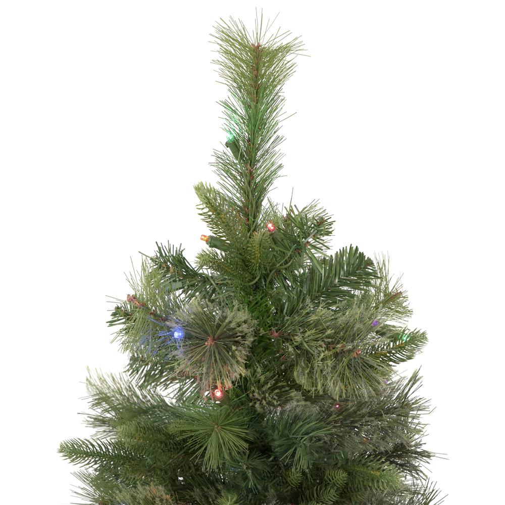 3' Pre-Lit Kingston Cashmere Pine Full Artificial Christmas Tree  Multi LED Lights. Picture 4