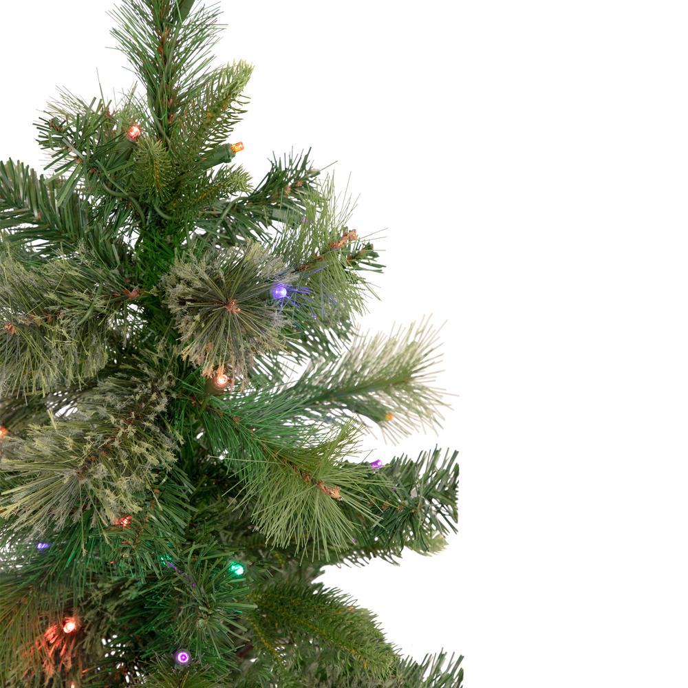 3' Pre-Lit Kingston Cashmere Pine Full Artificial Christmas Tree  Multi LED Lights. Picture 5
