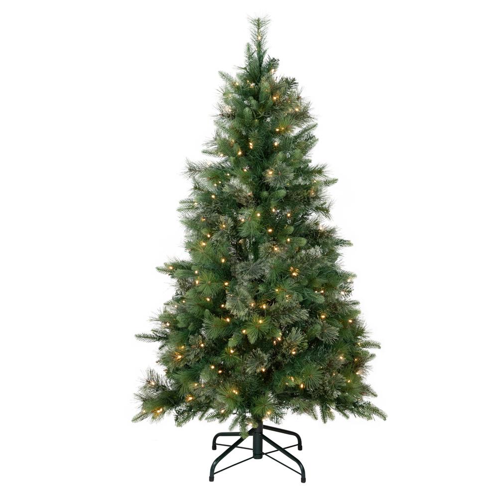 4.5' Pre-Lit Kingston Cashmere Pine Artificial Christmas Tree  Warm White LED Lights. Picture 1