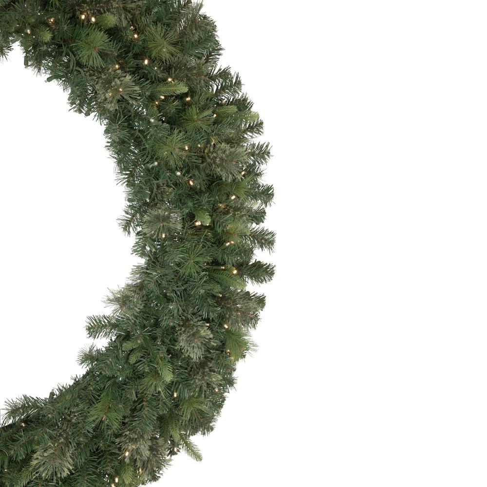 Kingston Cashmere Pine Commercial Christmas Wreath 60-Inch Warm White LED Lights. Picture 3