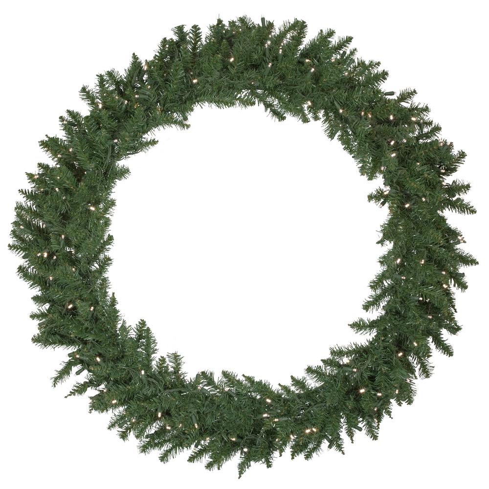 Pre-Lit Winona Fir Artificial Christmas Wreath  48-Inch  Warm White LED Lights. Picture 1