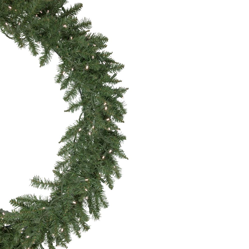 Pre-Lit Winona Fir Artificial Christmas Wreath  48-Inch  Warm White LED Lights. Picture 3