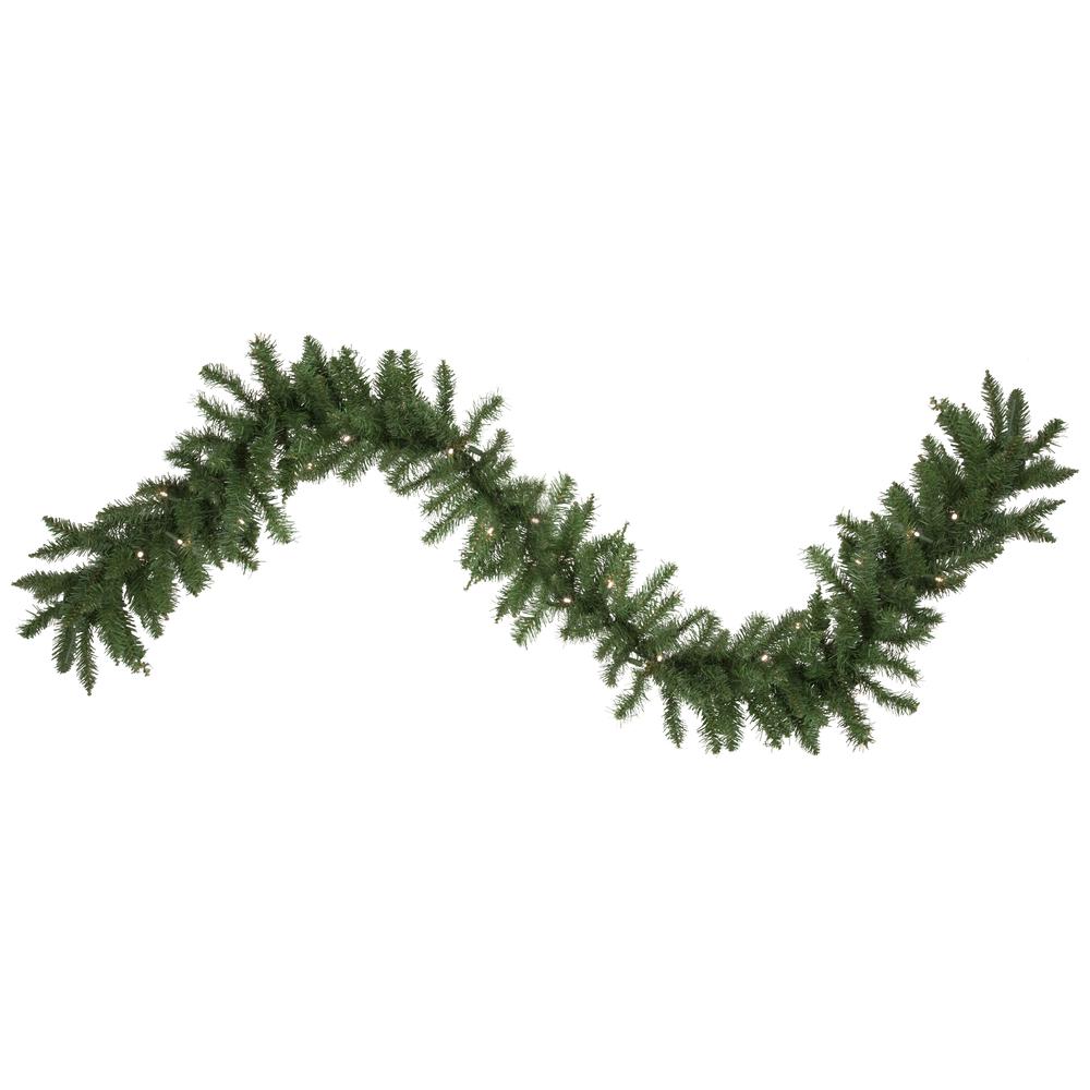 9' x 12" Pre-Lit Winona Fir Artificial Christmas Garland  Warm White LED Lights. Picture 1