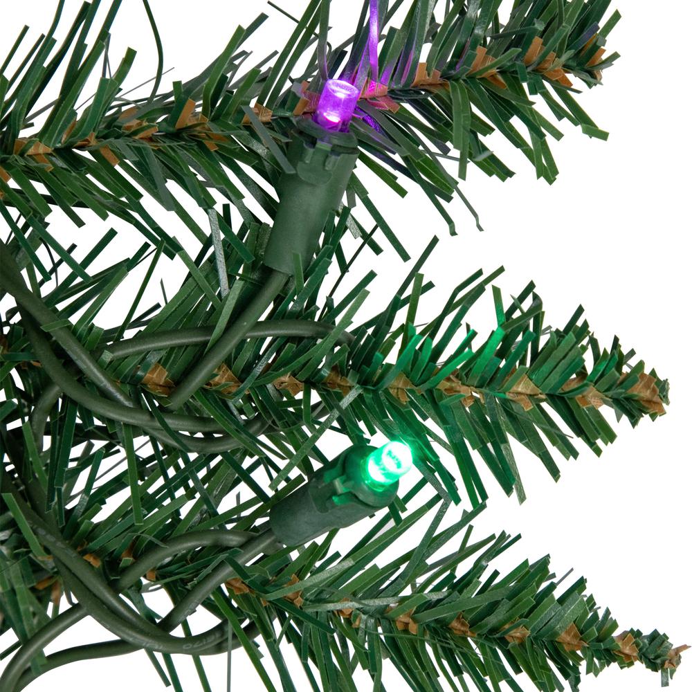 9' x 12" Pre-Lit Winona Fir Artificial Christmas Garland  Multi LED Lights. Picture 4