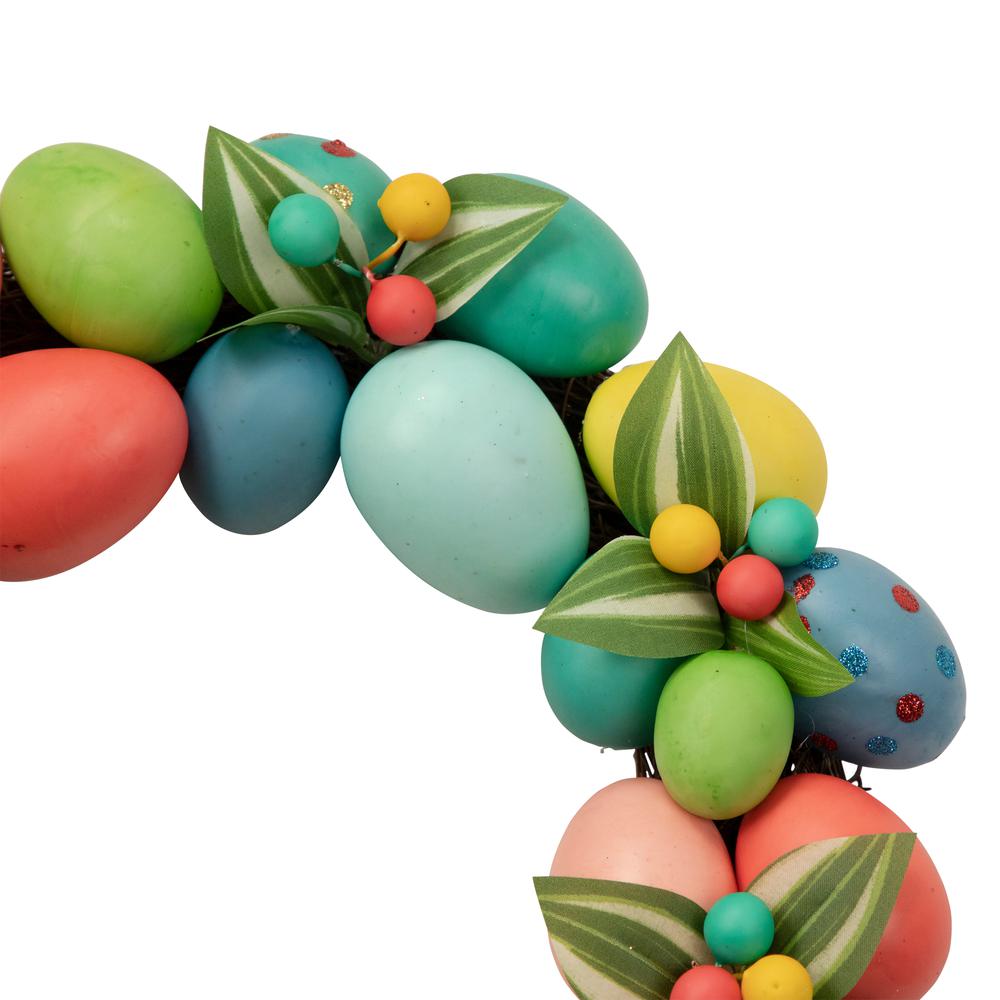 Colorful Easter Egg Wreath, 14-Inch, Unlit. Picture 4