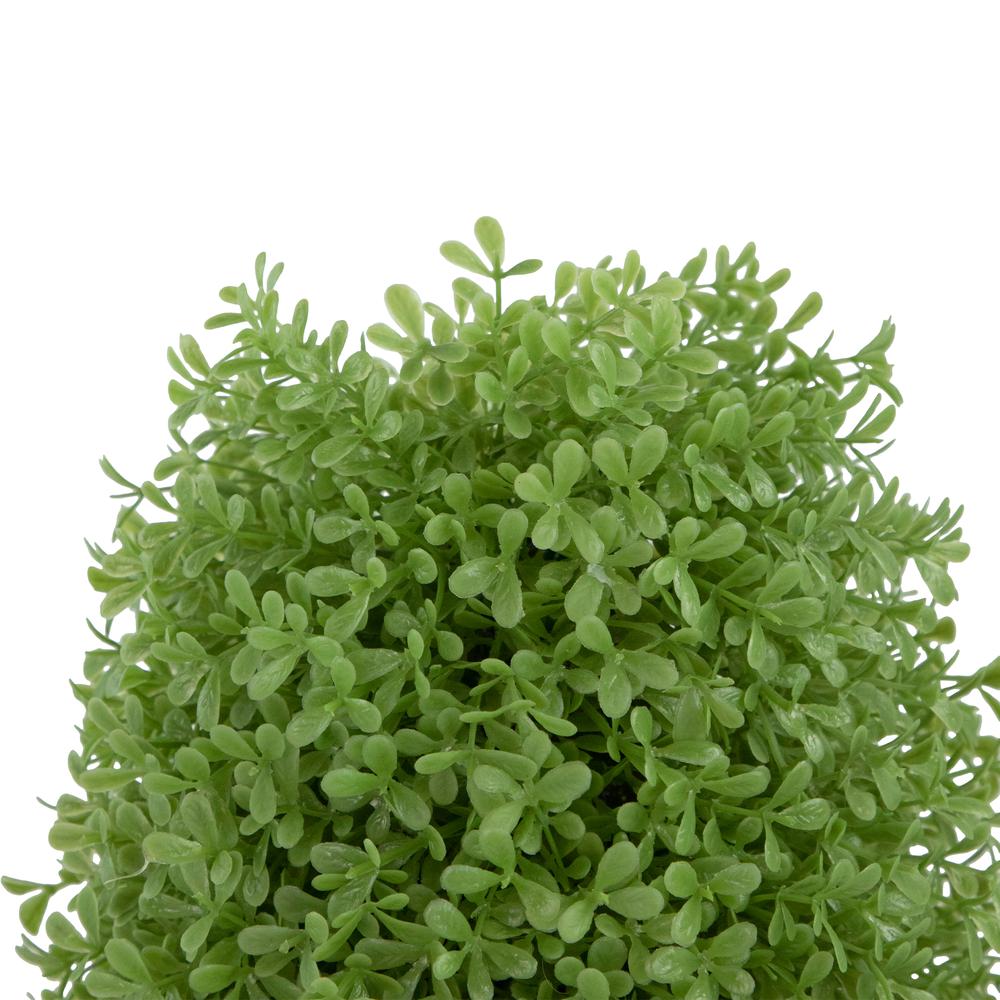 15" Artificial Boxwood Cone Topiary Tree with Round Pot  Unlit. Picture 3