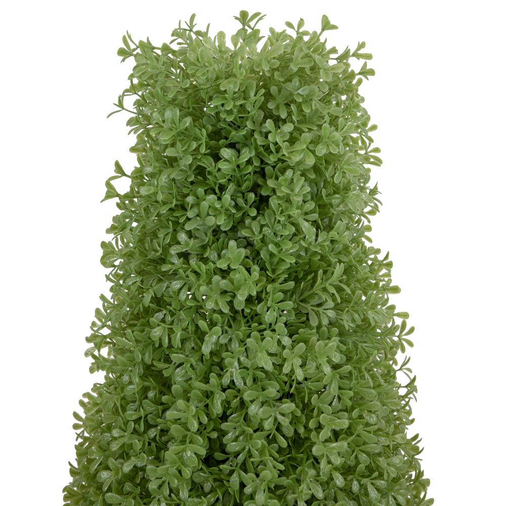 3' Artificial Boxwood Cone Topiary Tree with Round Pot  Unlit. Picture 3