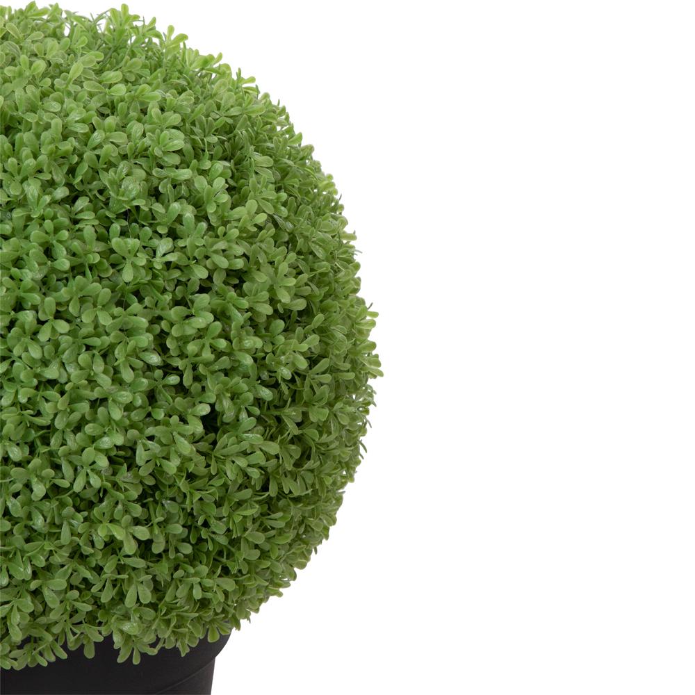 22" Artificial Boxwood Ball Topiary in Round Pot  Unlit. Picture 3