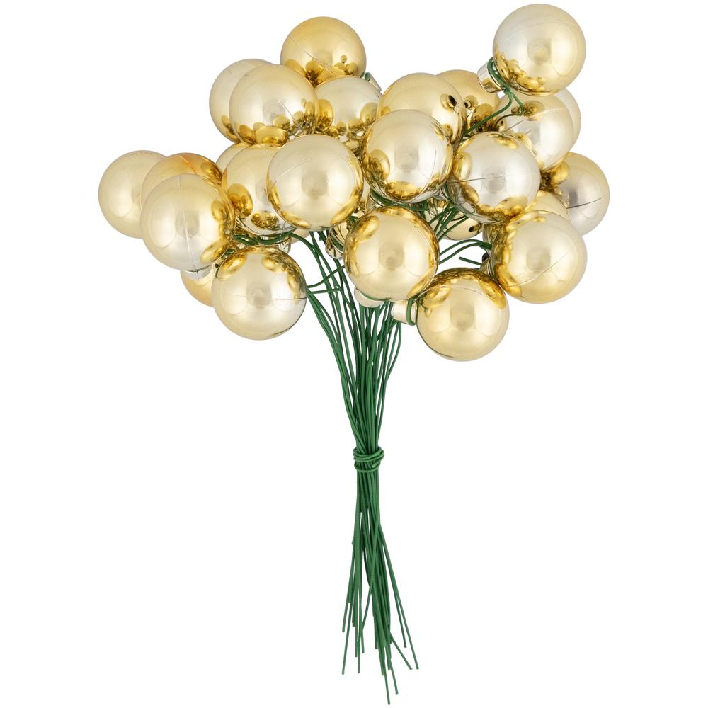 6.75" Gold Shatterproof Ball Ornament Christmas Pick. Picture 4