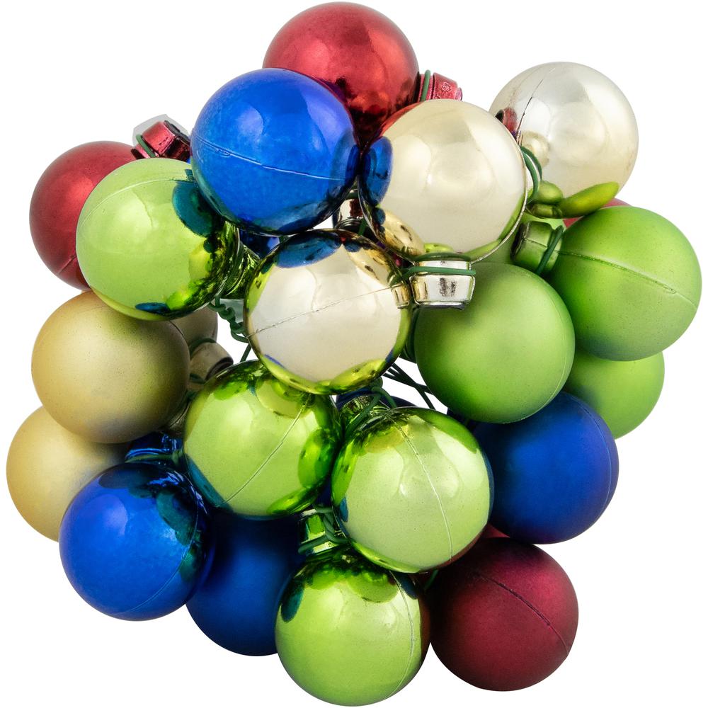 6.75" Multicolor Shatterproof Ball Ornament Christmas Pick. Picture 1