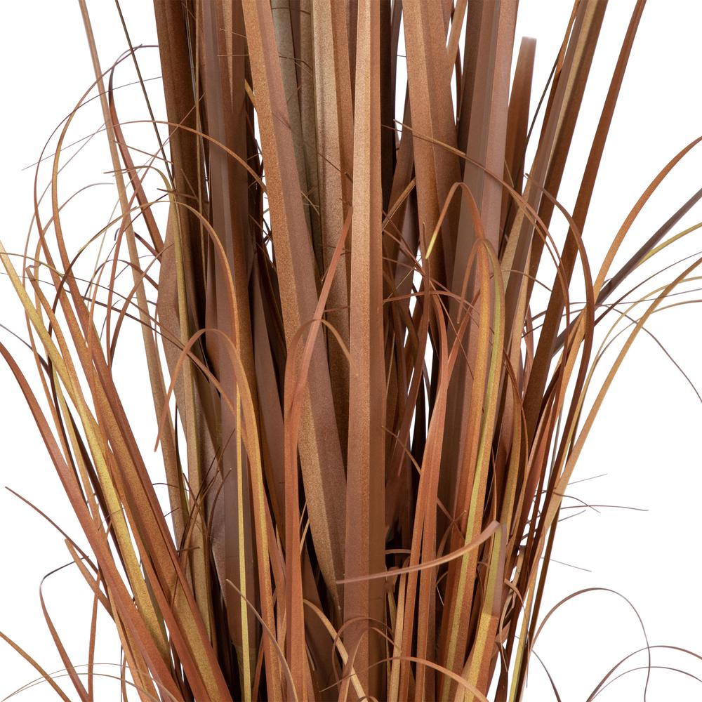 40" Potted Brown Artificial Onion Grass Plant. Picture 4
