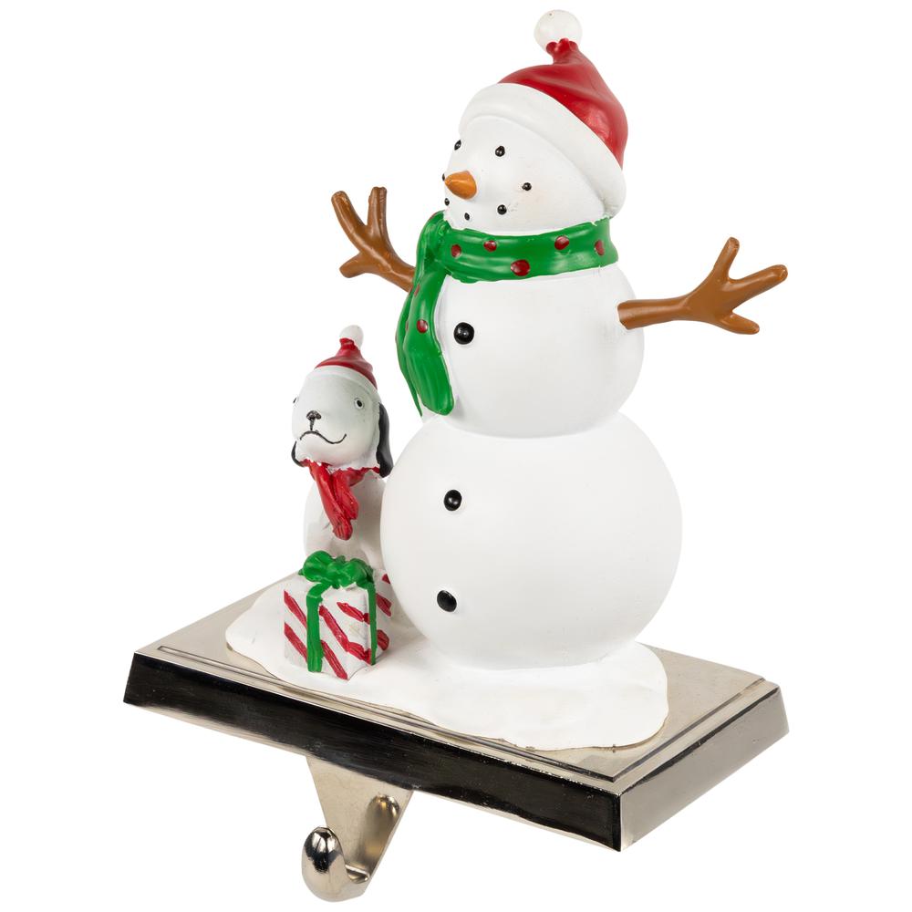 6" Snowman and Puppy Christmas Stocking Holder. Picture 4