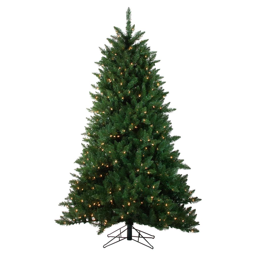 6.5' Pre-Lit Medium Montana Pine Artificial Christmas Tree - Clear Lights. Picture 1