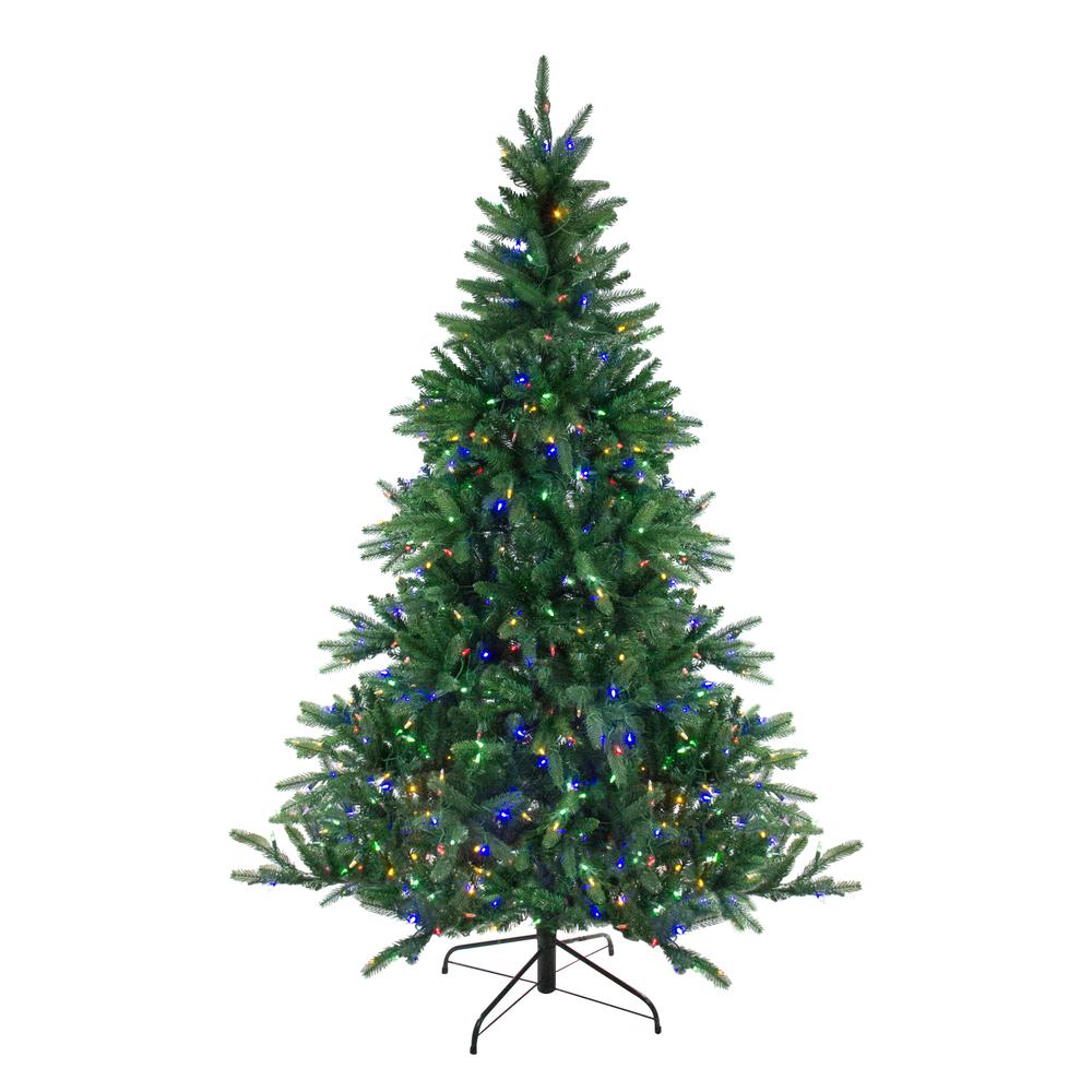 6.5' Pre-Lit Medium Instant-Connect Noble Fir Artificial Christmas Tree - Dual LED Lights. Picture 2