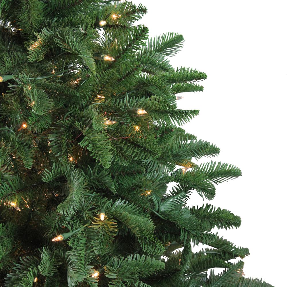4.5' Pre-Lit Potted Sierra Norway Spruce Slim Artificial Christmas Tree - Clear Lights. Picture 3