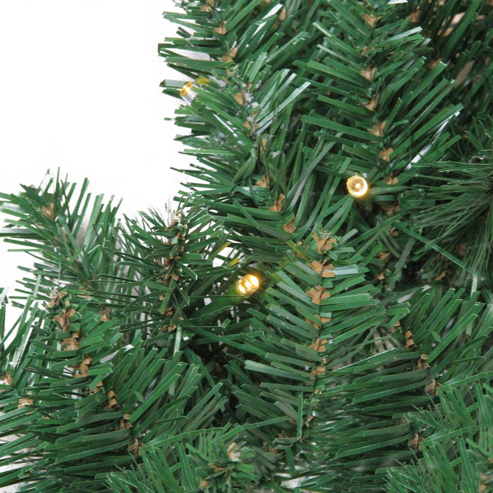 9' x 10" B/O Pre-Lit Artificial Whitmire Pine Christmas Garland - Clear LED Lights. Picture 2