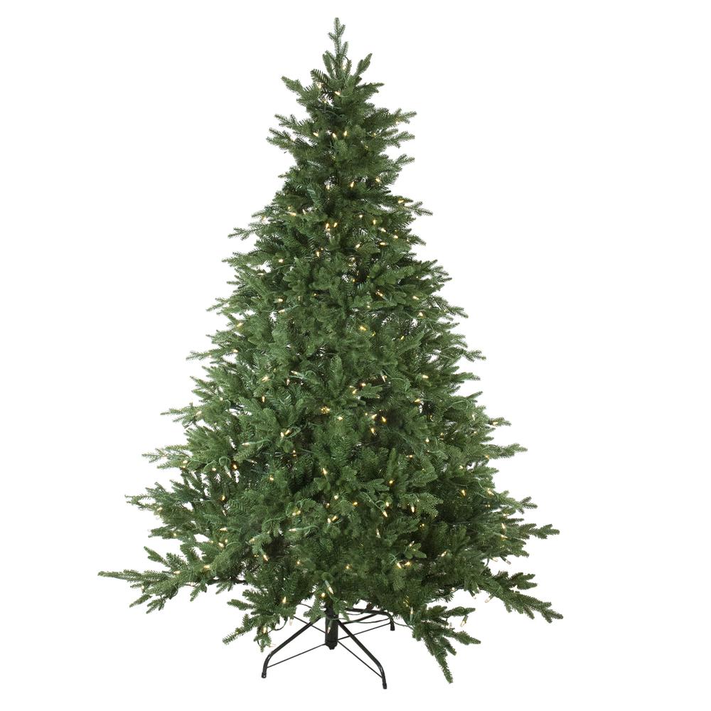 7.5' Pre-Lit Medium Minnesota Balsam Fir Artificial Christmas Tree - Warm Clear LED Lights. Picture 1