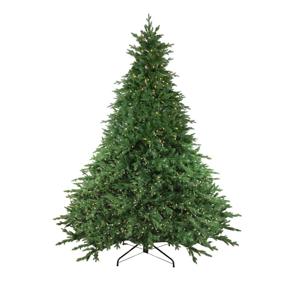 Full Minnesota Balsam Fir Artificial Christmas Tree - 9' - Warm White LED. Picture 1