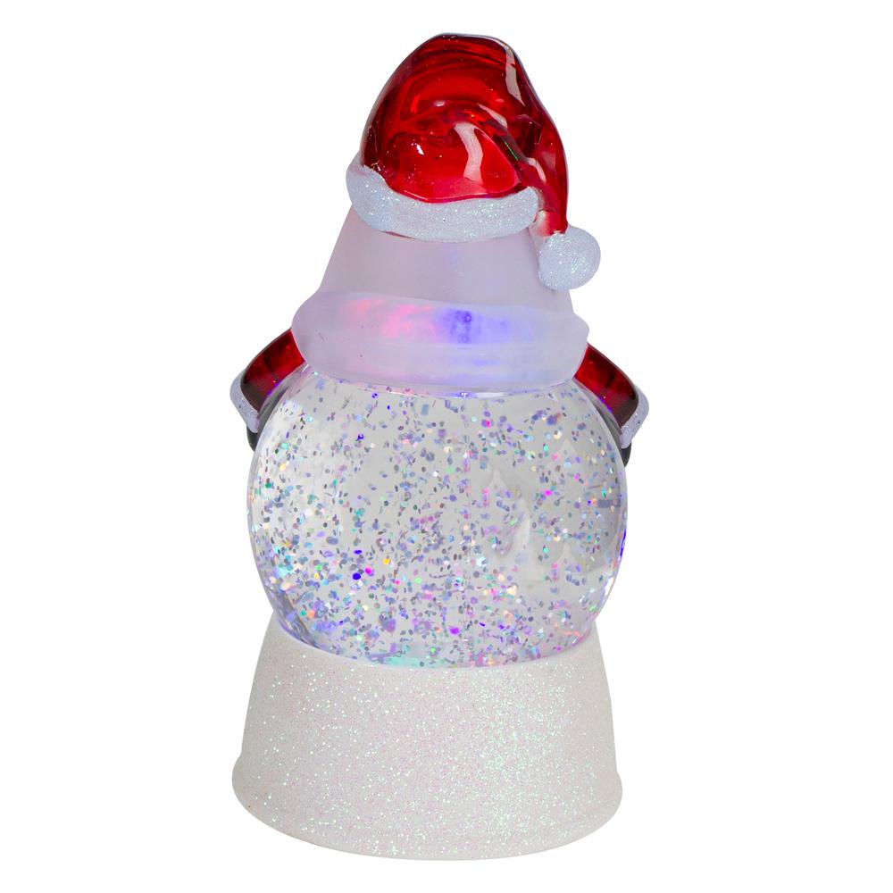 7" LED Lighted Color Changing Santa Christmas Snow Globe. Picture 5
