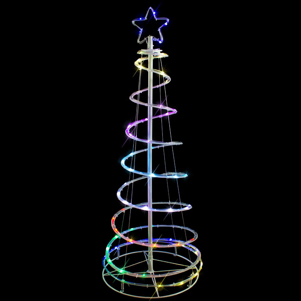 4' LED Color Changing Multiple Function Outdoor Spiral Christmas Tree. Picture 1