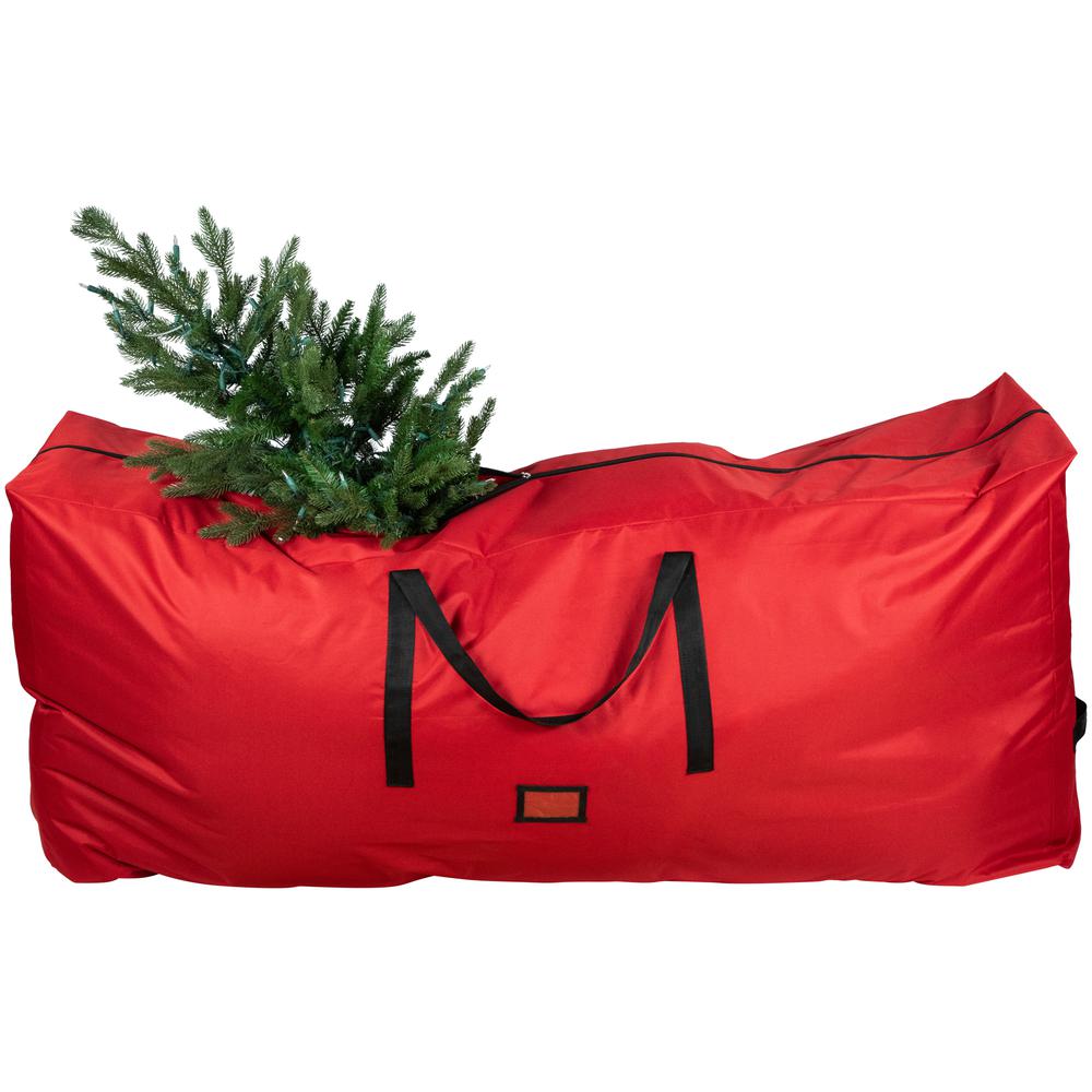 65" Red and Black Artificial Christmas Tree Storage Bag. Picture 3