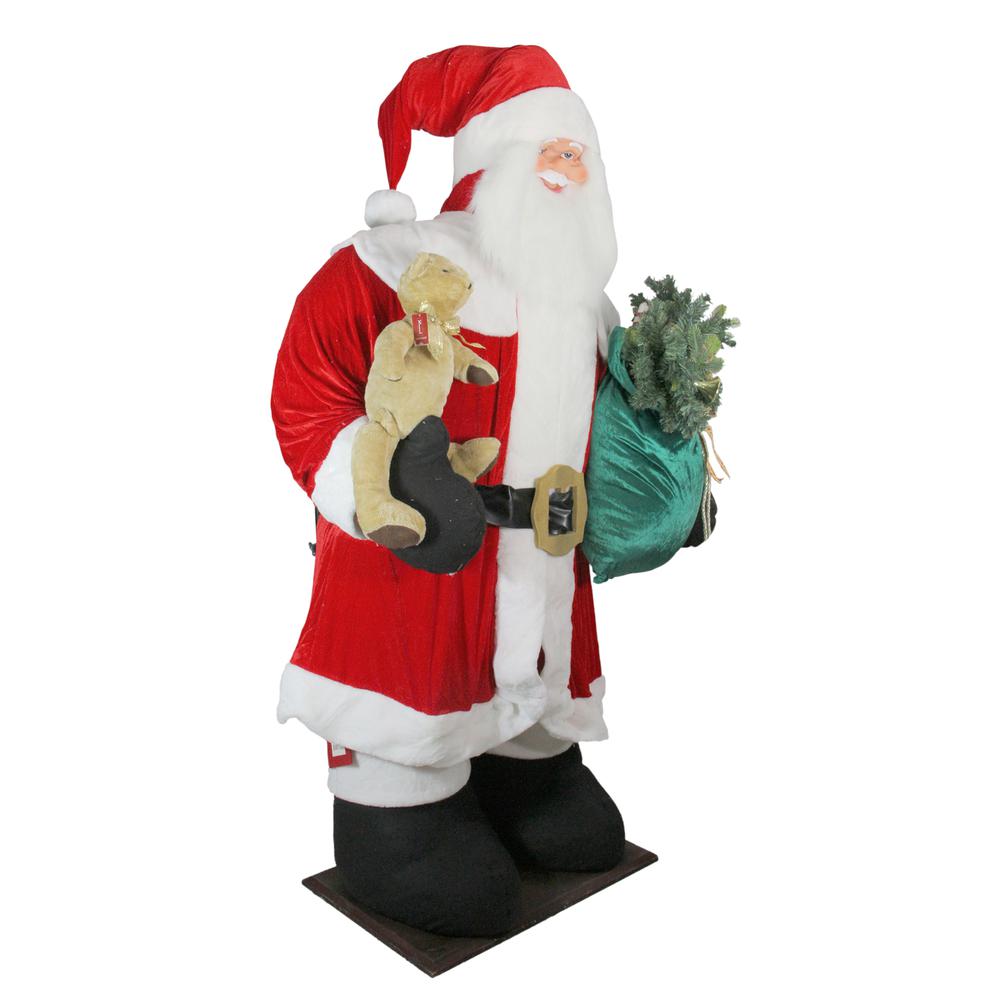 8' Red and White LED Lighted Musical Inflatable Santa Claus Christmas Figurine. Picture 2