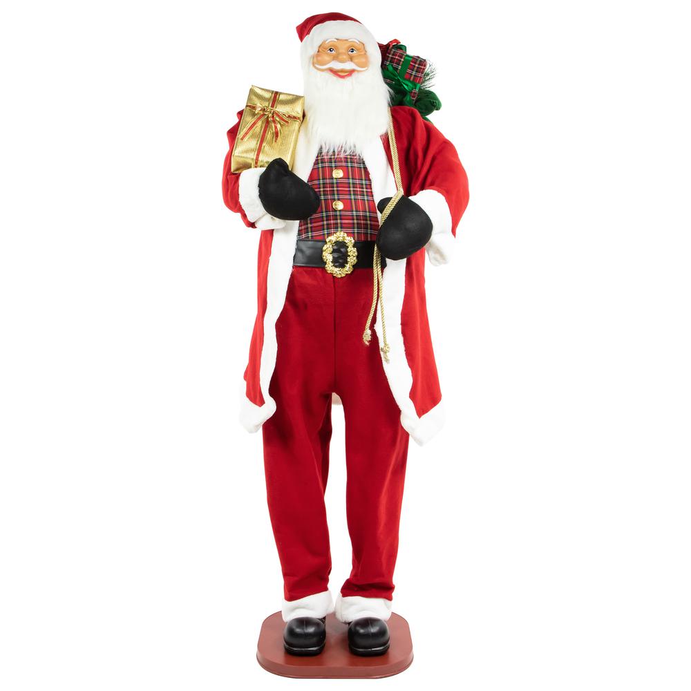 72" Country Santa Claus Standing Christmas Figure. Picture 1