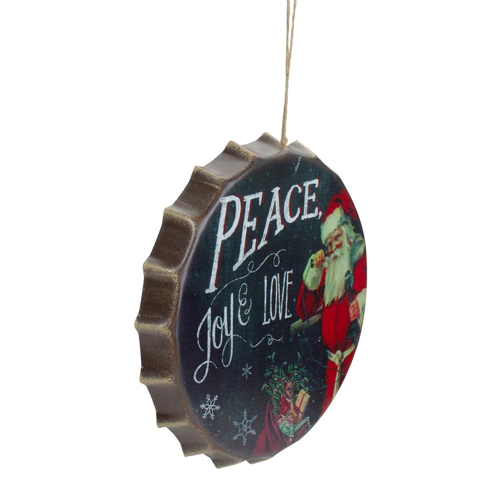 11.75" Red and White Peace  Joy and Love Christmas Wall Decor. Picture 2