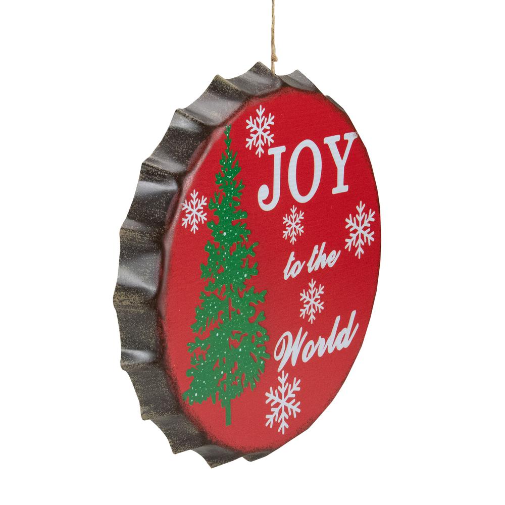 12" Red and Green Joy to the World Christmas Wall Decor. Picture 3