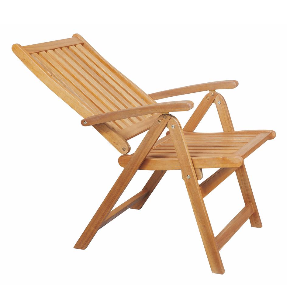 Set of 2 Brown Acacia Folding Chairs Outdoor Patio Furniture 42". Picture 2