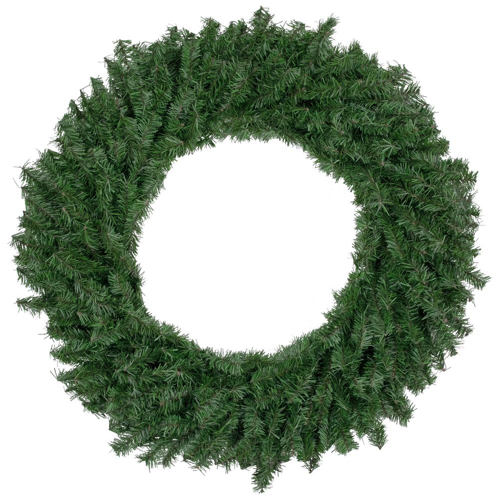 36" Green Canadian Pine Artificial Christmas Wreath - Unlit. Picture 1