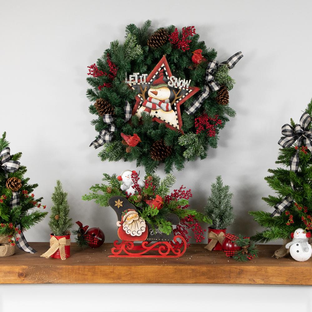 Coniferous Pine Artificial Christmas Wreath  24-Inch  Unlit. Picture 3
