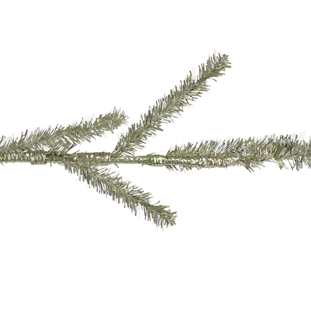 3' Full  Champagne Tinsel Artificial Christmas Twig Tree - Unlit. Picture 3