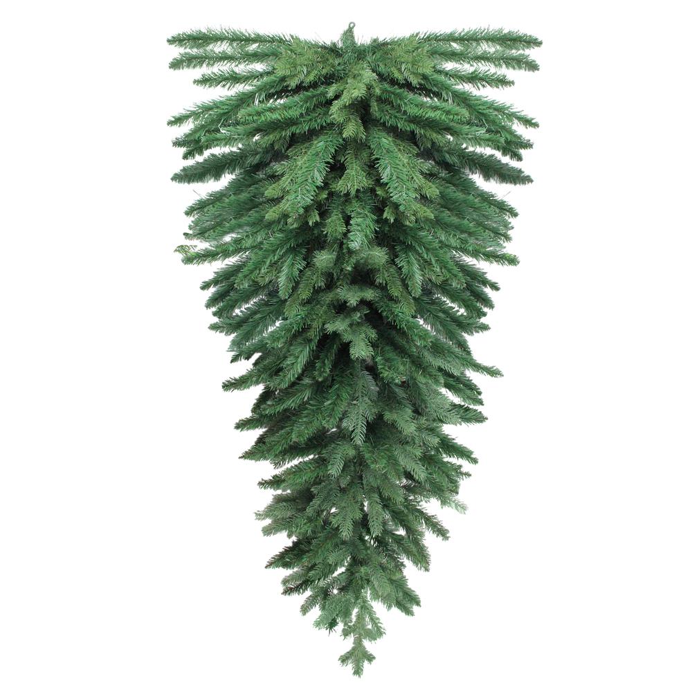 60" Green Pine Artificial Christmas Teardrop Swag - Unlit. The main picture.