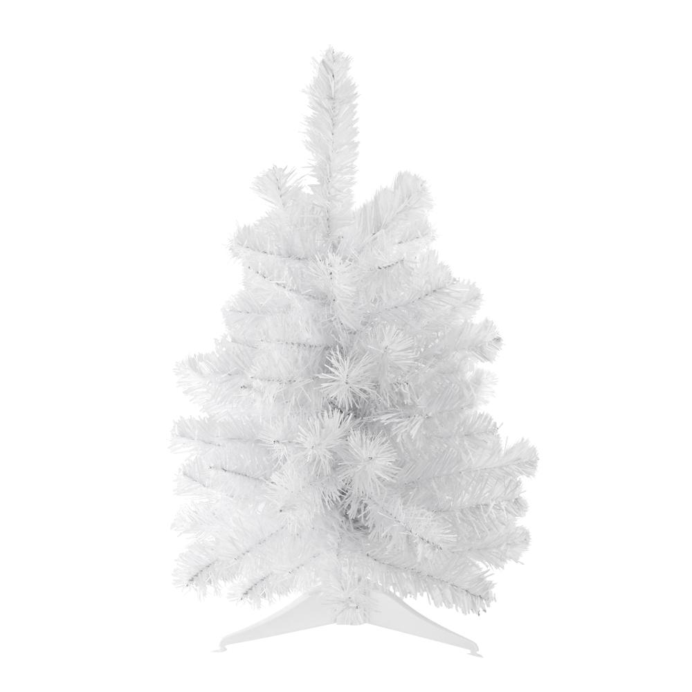 1.5' Medium Snow White Pine Artificial Christmas Tree - Unlit. Picture 1