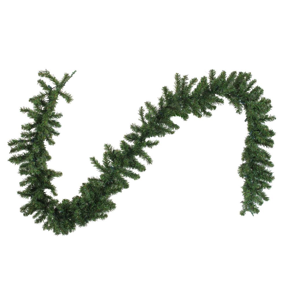 9' x 10" PreLit LED Canadian Pine Artificial Christmas Garland, Clear Lights. Picture 3
