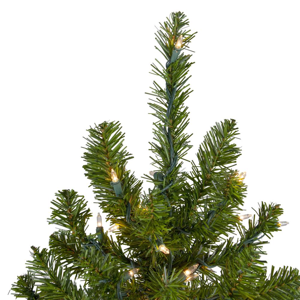 5' Pre-Lit Medium Canadian Pine Artificial Christmas Tree  Clear Lights. Picture 3