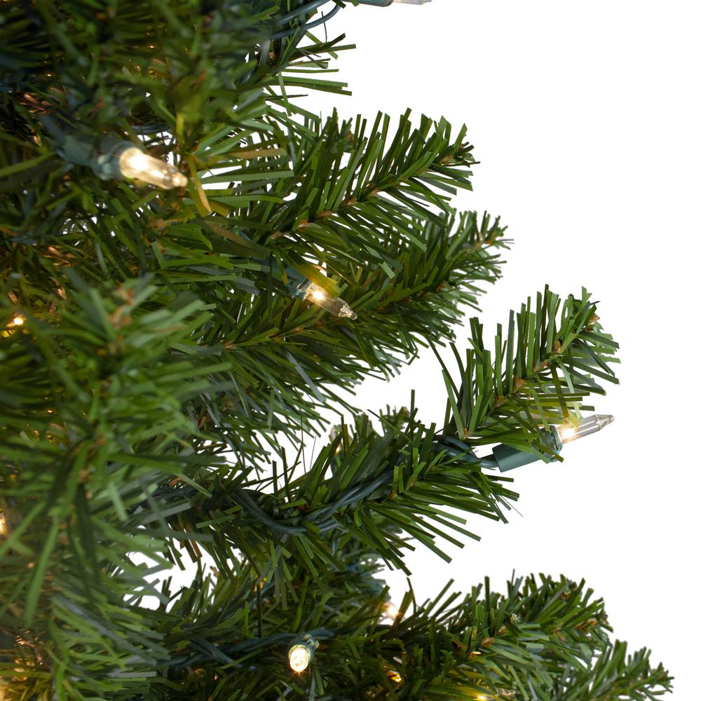 5' Pre-Lit Medium Canadian Pine Artificial Christmas Tree  Clear Lights. Picture 2