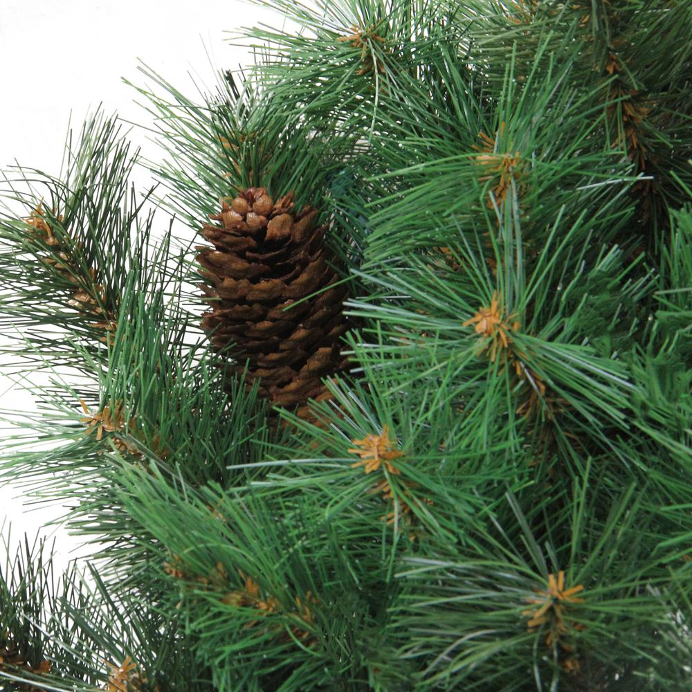 Green Royal Oregon Pine Artificial Christmas Wreath with Pinecones 48-Inch Unlit. Picture 4