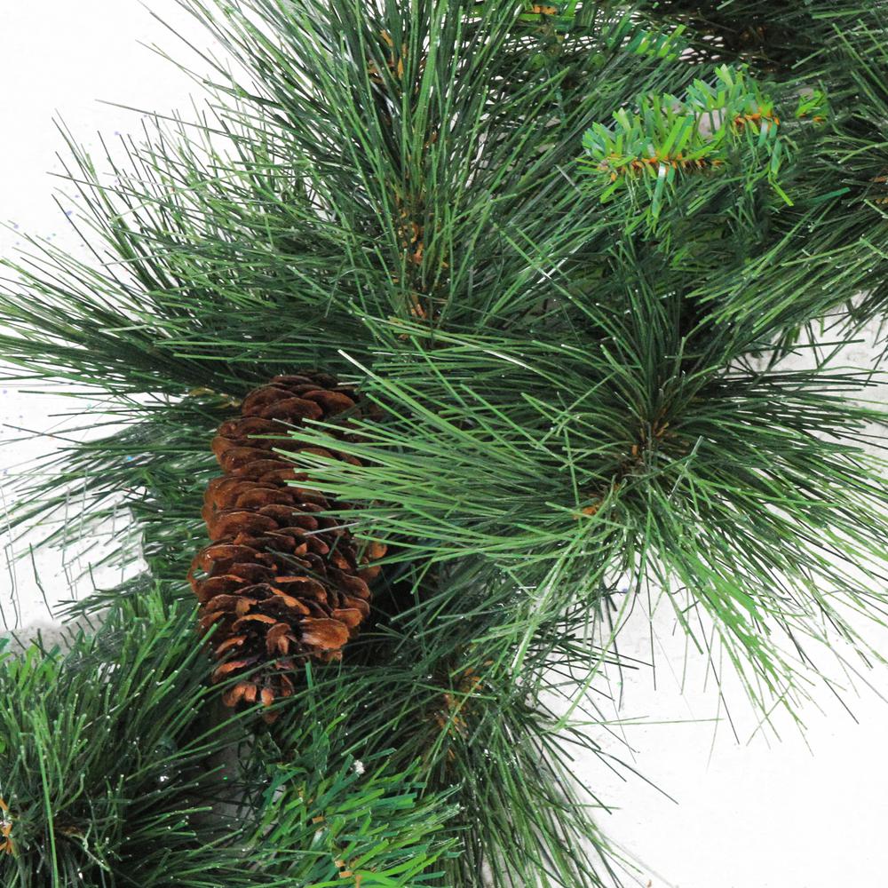 9' x 14" White Valley Pine with Pine Cones Artificial Christmas Garland - Unlit. Picture 2