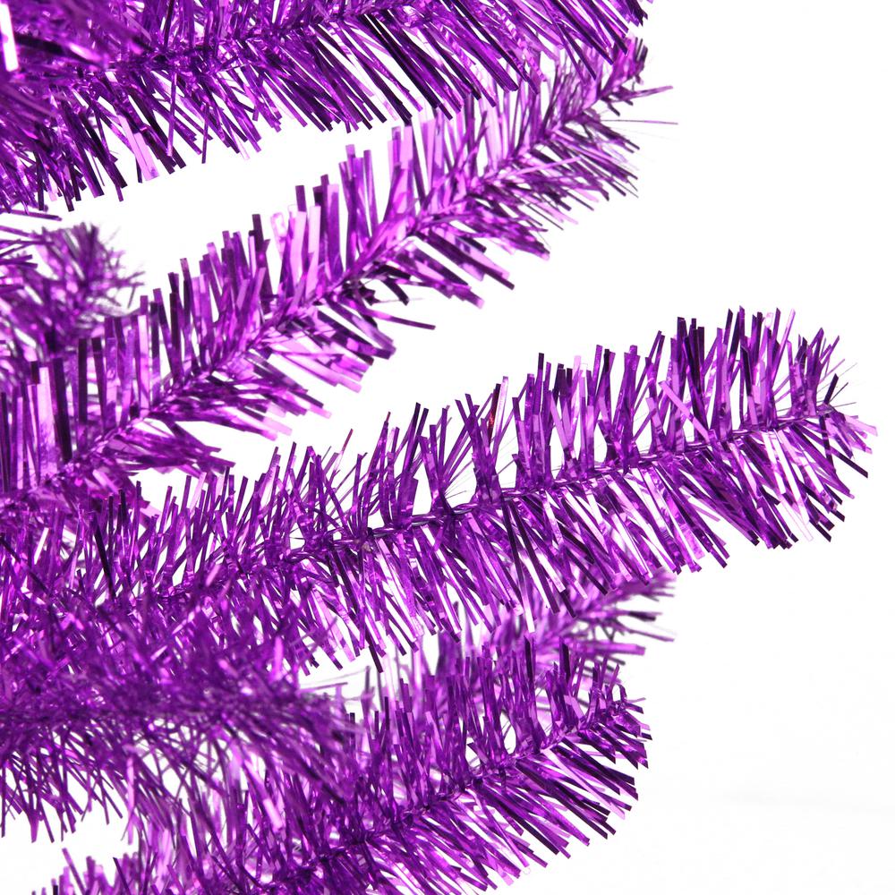 3' Medium Purple Tinsel Twig Artificial Christmas Tree - Unlit. Picture 2