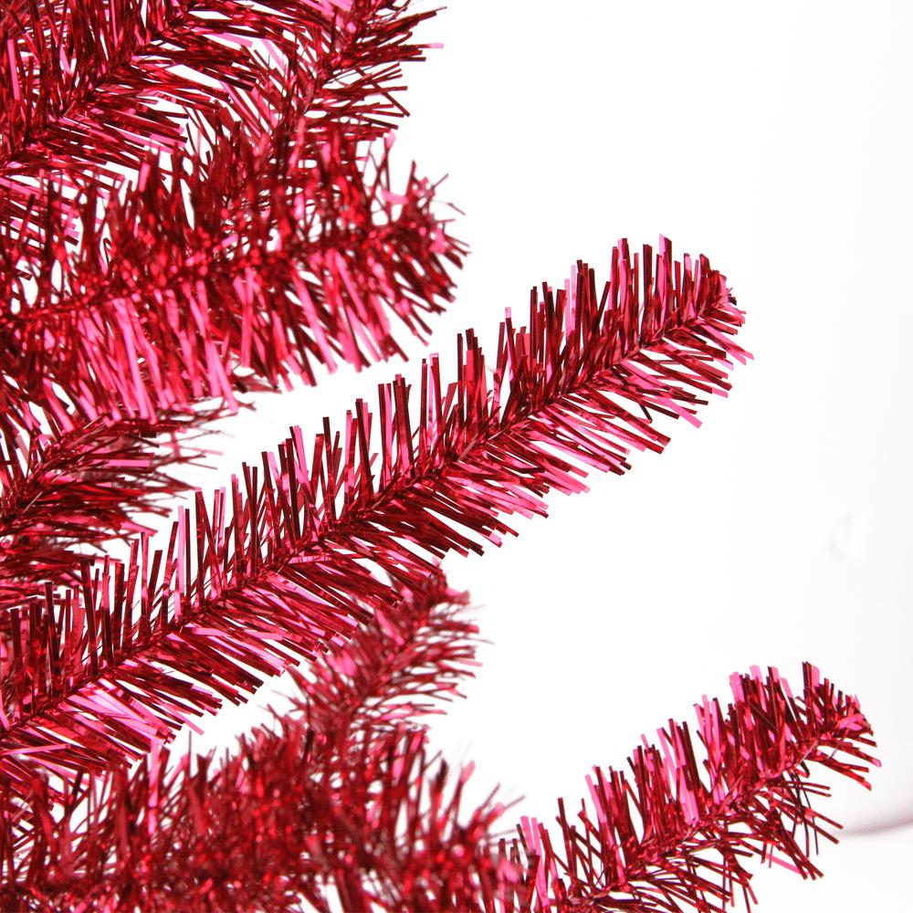 3' Medium Red Tinsel Twig Artificial Christmas Tree - Unlit. Picture 2