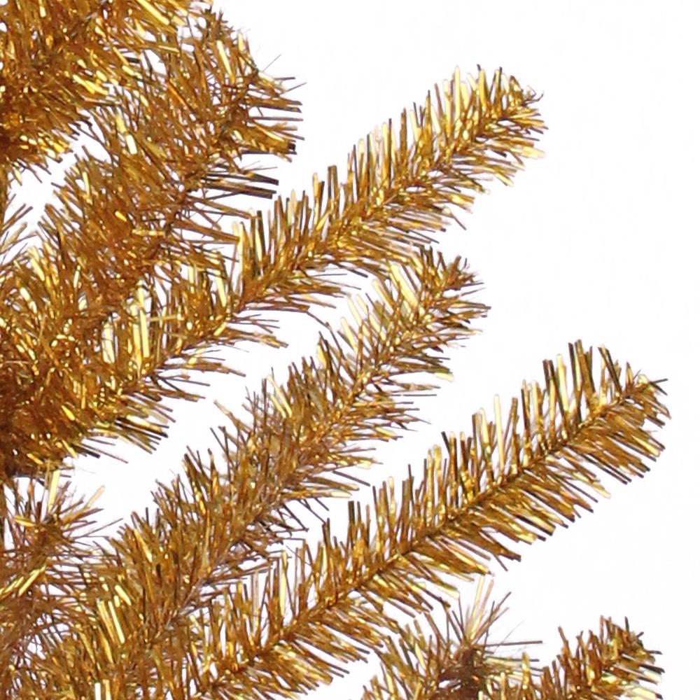 3' Medium Gold Tinsel Twig Pine Artificial Christmas Tree - Unlit. Picture 2
