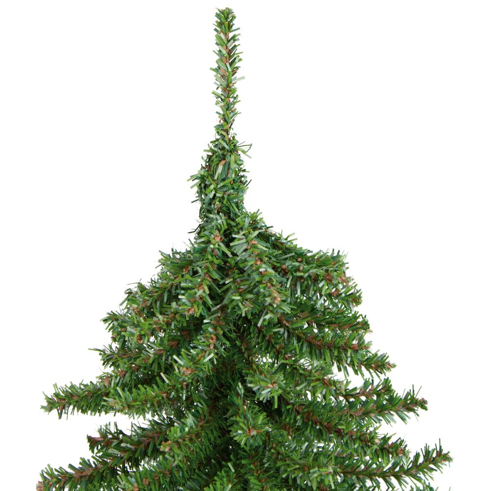 18" Potted Downswept Mini Village Pine Medium Artificial Christmas Tree  Unlit. Picture 4