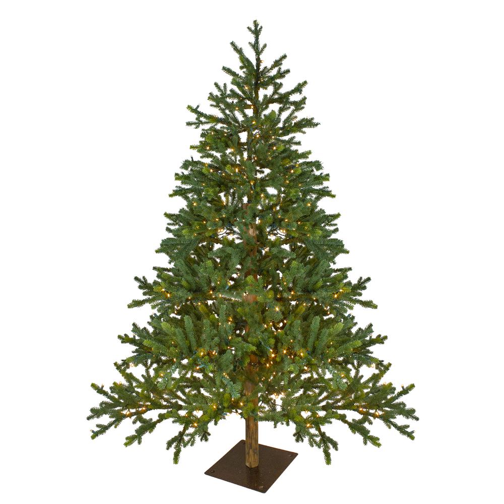 Pre-Lit Full Northern Pine Artificial Christmas Tree - 6.5' - Clear LED Lights. Picture 1